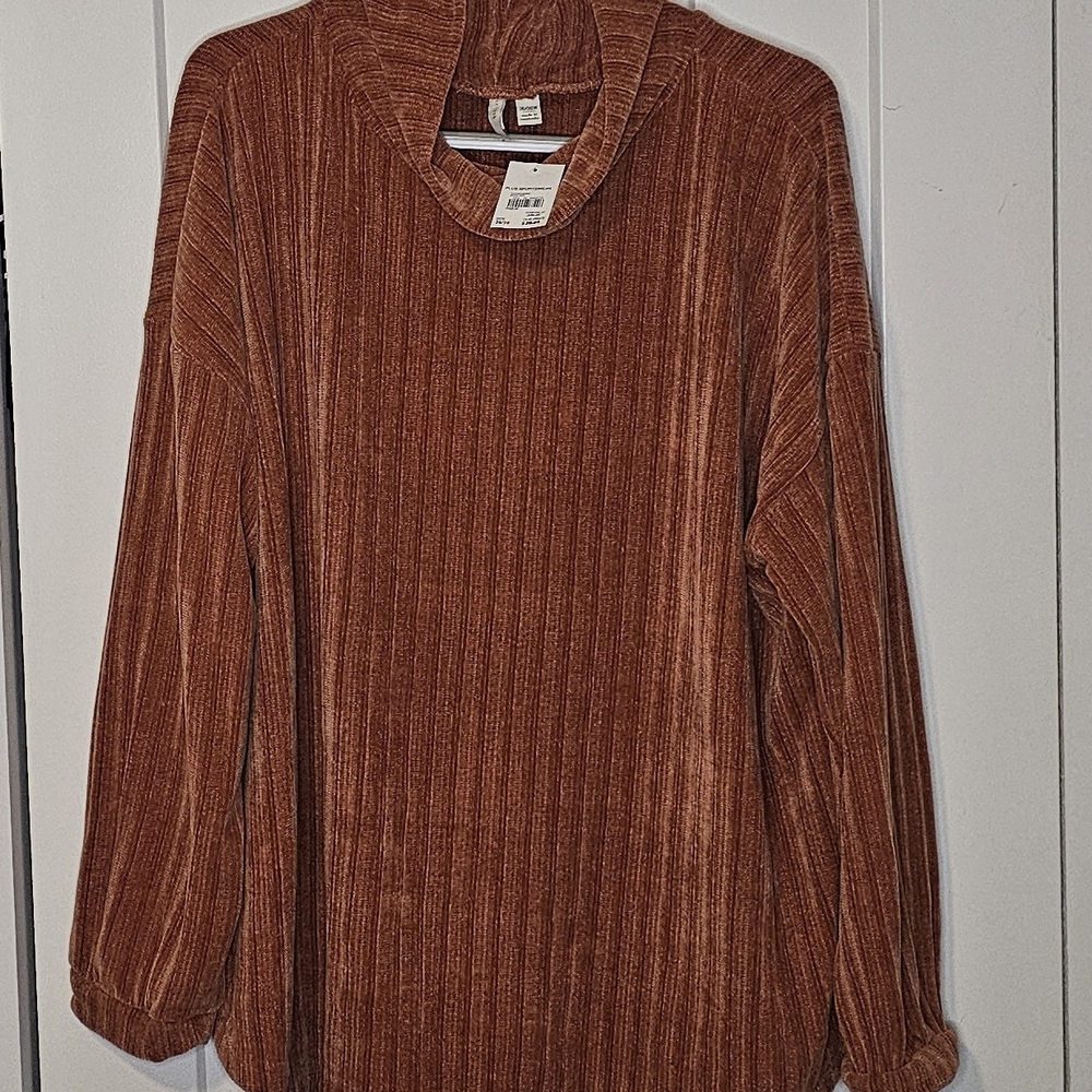 Cato Rust Cowl Neck Sweater 26/28W